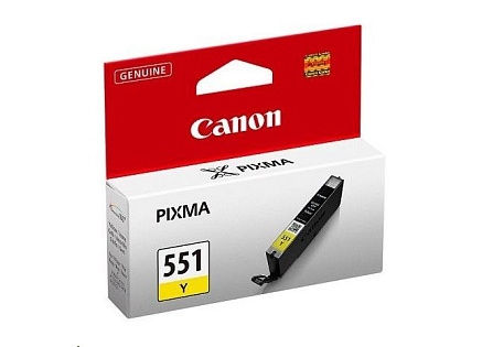 Canon CARTRIDGE CLI-551Y žlutá pro Pixma iP, Pixma iX, Pixma MG a Pixma MX 6850, 725x, 925, 8750 (300 str.)