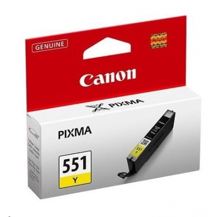 Canon CARTRIDGE PGI-551Y žlutá pro Pixma iP, Pixma iX, Pixma MG a Pixma MX 6850, 725x, 925, 8750 (300 str.)