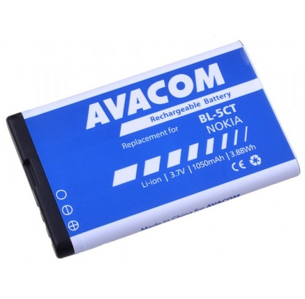 AVACOM baterie do mobilu Nokia 6303, 6730, C5, Li-Ion 3,7V 1050mAh (náhrada BL-5CT) AVACOM baterie do mobilu Nokia 6303, 6730, C5, Li-Ion 3,7V 1050mAh (náhrada BL-5CT)