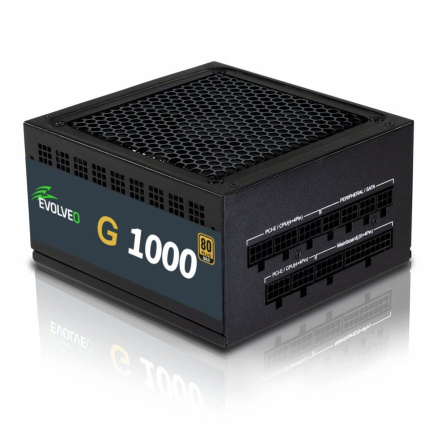 EVOLVEO G1000 PCIe 5.0, zdroj 1000W, ATX 3.0, 80+ GOLD, aPFC, 140mm ventilátor, retail, záruka 3 roky EVOLVEO G1000 PCIe 5.0, zdroj 1000W, ATX 3.0, 80+ GOLD, aPFC, 140mm ventilátor, retail, záruka 3 roky