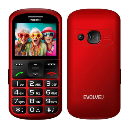 EVOLVEO EasyPhone XS, mobilní telefon pro seniory, červená EVOLVEO EasyPhone XS, mobilní telefon pro seniory, červená