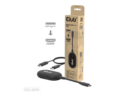 Club3D Bezdrátový adaptér (vysílač) USB-C na HDMI, Full HD, dosah 25m