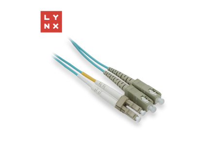 LYNX duplexní patch kabel MM, OM3, LC/SC, 50/125µm, 5m