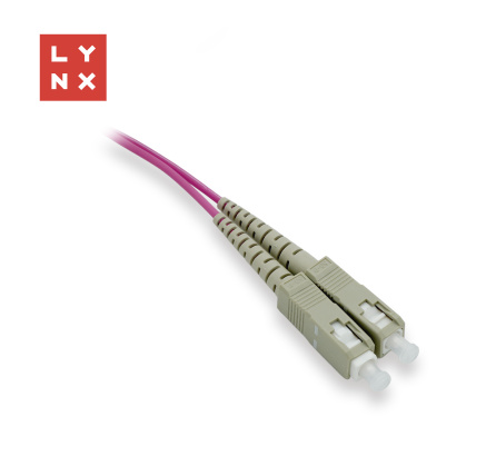 LYNX duplexní patch kabel MM, OM4, SC/SC, 50/125µm, 0,5m
