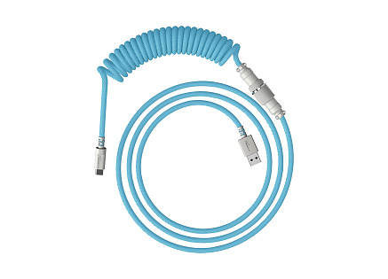 HyperX USB-C Coiled Cable Light Blue-White - Příslušenství ke klávesnici