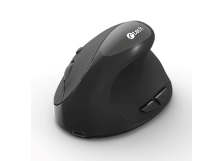 C-TECH Myš VEM-17, Vertikální, Bezdrátová, černá C-TECH Myš VEM-17, Vertikální, Bezdrátová, černá