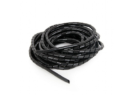 C-Tech CABLEXPERT stahovací spirála na kabely, 12mm, 10 m, černá