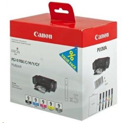 Canon CARTRIDGE PGI-9 PBK/C/M/Y/GY MULTI-PACK pro PIXMA Pro9500 MARK II, PIXMA iX7000 Canon CARTRIDGE PGI-9 PBK/C/M/Y/GY MULTI-PACK pro PIXMA Pro9500 MARK II, PIXMA iX7000