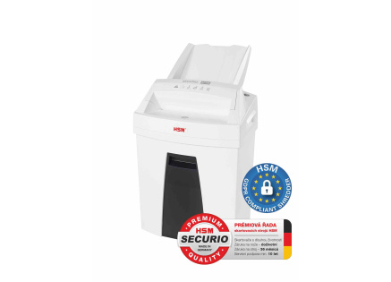 HSM skartovač Securio AF100 (řez: Kombinovaný 4x25mm | vstup: 225mm | DIN: P-4 (3) | papír, sponky, plast. karty) HSM skartovač Securio AF100 (řez: Kombinovaný 4x25mm | vstup: 225mm | DIN: P-4 (3) | papír, sponky, plast. karty)