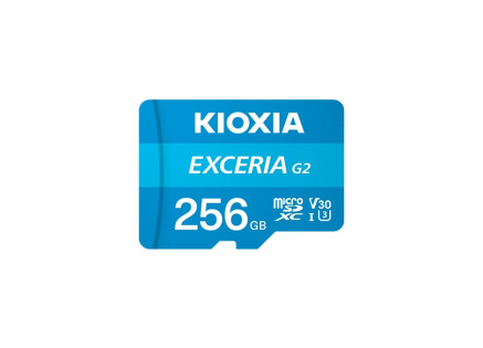 KIOXIA microSDXC Karta EXCERIA G2 256GB, UHS-I U3 V30, s Adaptérem