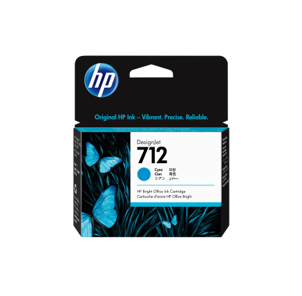 HP 712 29-ml Cyan DesignJet Ink Cartridge