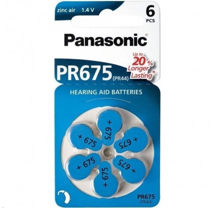 PANASONIC Zinkovzduchová baterie PR-675(44)/6LB AA 1,2V (Blistr 4ks)