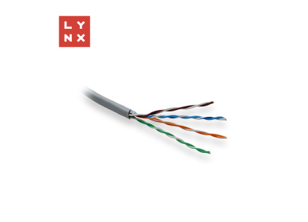 LYNX UTP kabel Cat5e, PVC (Eca), celoměděný, vnitřní , šedý, box 305m