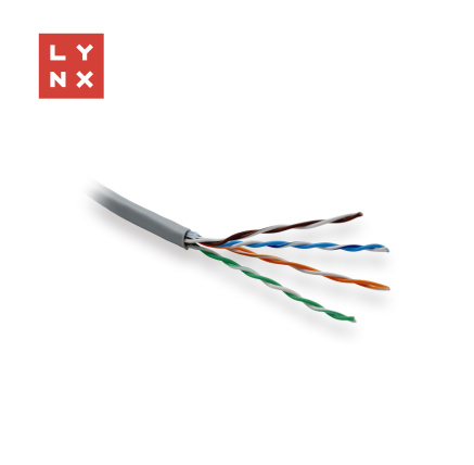 LYNX UTP kabel Cat5e, PVC (Eca), celoměděný, vnitřní , šedý, box 305m
