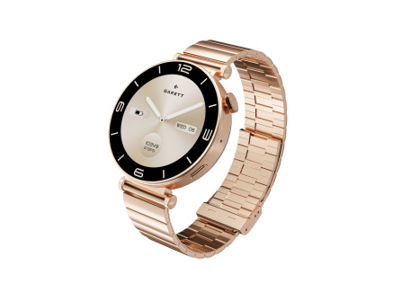 Garett Smartwatch ROSE zlatá, Solid steel