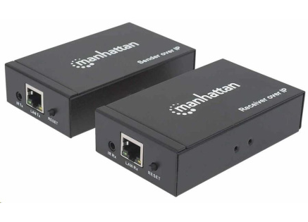Manhattan HDMI rozdělovač, Extends 1080p Signal up to 120m with a Network Switch and Single Ethernet Cable, černá