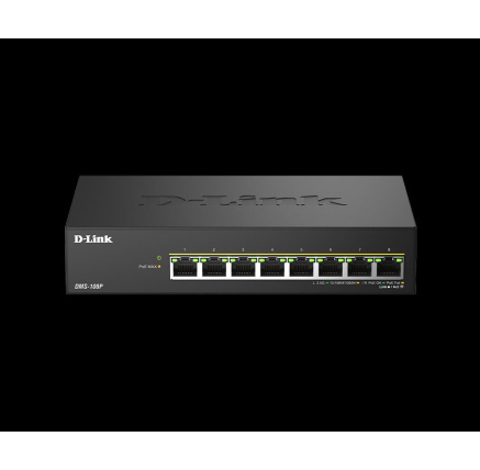 D-Link DMS-108P/E 8-Port 2.5G Multi-Gigabit Unmanaged PoE Switch D-Link DMS-108P/E 8-Port 2.5G Multi-Gigabit Unmanaged PoE Switch