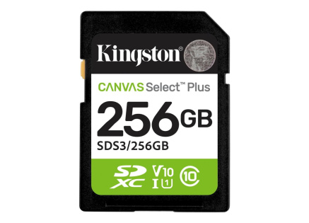 Kingston SDXC karta 256GB Canvas Select Plus, U1, V10, A1 Kingston SDXC karta 256GB Canvas Select Plus, U1, V10, A1