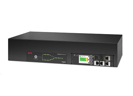 APC Rack ATS, 230V, 32A, (16)C13 (2)C19 out, 2U, IEC 309 32A 2P+E (2) (2.44m)