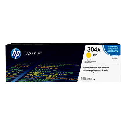 HP 304A Yellow LJ Toner Cart, CC532A (2,800 pages) HP 304A Yellow LJ Toner Cart, CC532A (2,800 pages)