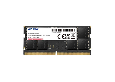 ADATA SODIMM DDR5 32GB 4800MHz CL40, Single Tray ADATA SODIMM DDR5 32GB 4800MHz CL40, Single Tray