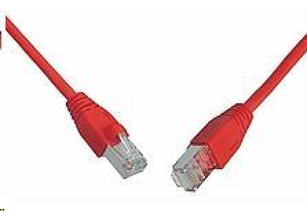 Solarix Patch kabel CAT5E SFTP PVC 2m červený snag-proof C5E-315RD-2MB