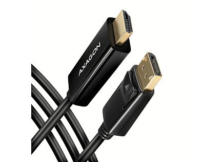 AXAGON RVD-HI14C2, DisplayPort -> HDMI 1.4 redukce / kabel 1.8m, 4K/30Hz
