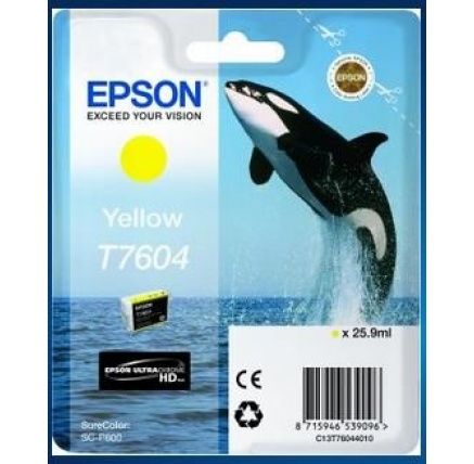 EPSON ink bar ULTRACHROME HD "Kosatka" - Yellow - T7604 (25,9 ml)