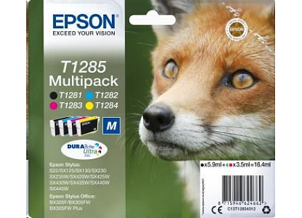 EPSON ink Multipack "Liška" 4-colours T1285 DURABrite Ultra Ink