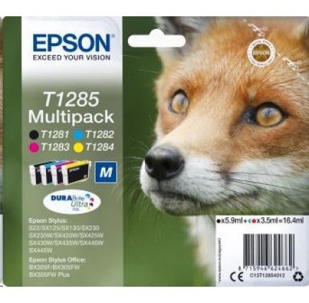 EPSON ink Multipack "Liška" 4-colours T1285 DURABrite Ultra Ink