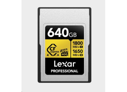 Lexar CFexpress 4.0 Pro Gold, VPG400, R1800/W1650 (Type A) 640GB