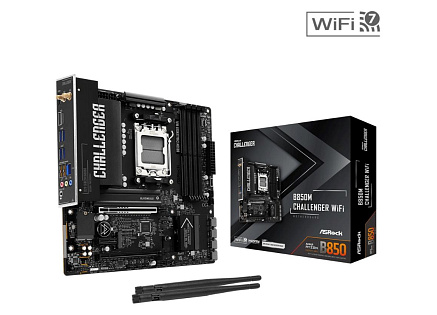 ASRock MB Sc AM5 B850M Challenger WiFi,  AMD B850, 4xDDR5, 1xDP, 1xHDMI, WiFi, mATX