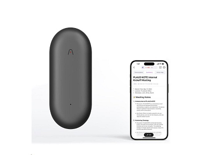 PLAUD Note Pin Grey - AI hlasový záznamník (2025)