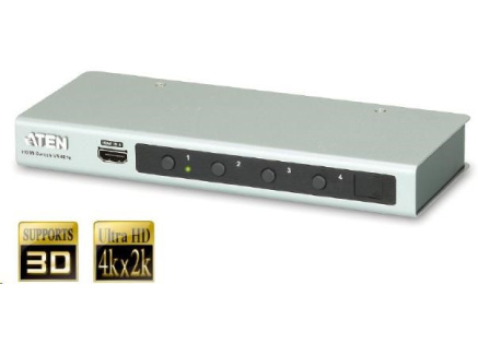 ATEN 4 port HDMI switch 4 PC - 1 HDMI VS-481B 4K video ATEN 4 port HDMI switch 4 PC - 1 HDMI VS-481B 4K video