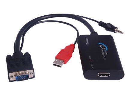 PREMIUMCORD Převodník elektronický VGA+audio na HDMI