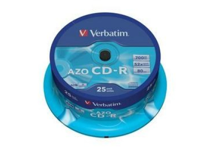 VERBATIM CD-R(25-Pack)Spindle/Crystal/DLP/52x/700MB