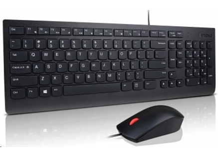 LENOVO klávesnice Essential Wired USB Keyboard + Mouse Set - USB, černá LENOVO klávesnice Essential Wired USB Keyboard + Mouse Set - USB, černá