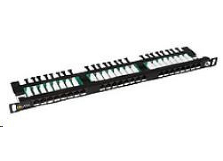 Solarix Patch panel 24xRJ45 CAT5E UTP s vyvazovací lištou černý 0,5U SX24HD-5E-UTP-BK Solarix Patch panel 24xRJ45 CAT5E UTP s vyvazovací lištou černý 0,5U SX24HD-5E-UTP-BK