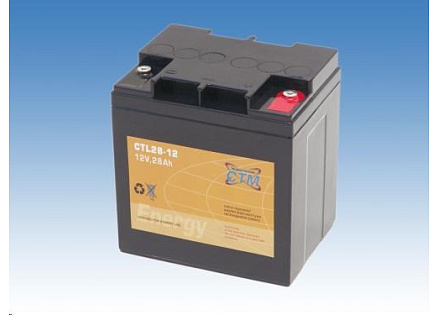 Baterie - CTM CTL 28-12 (12V/28Ah - M5), životnost 10-12let