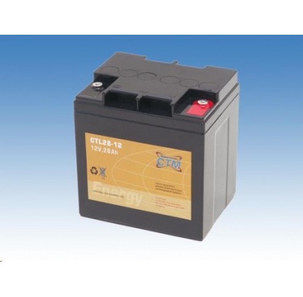 Baterie - CTM CTL 28-12 (12V/28Ah - M5), životnost 10-12let Baterie - CTM CTL 28-12 (12V/28Ah - M5), životnost 10-12let