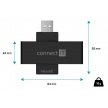 CONNECT IT USB čtečka eObčanek a čipových karet, černá