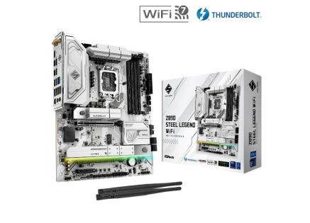 ASRock MB Sc LGA1851 Z890 STEEL LEGEND WIFI, Intel Z890, 4xDDR5, 1xHDMI, 2xThunderbolt, WI-FI