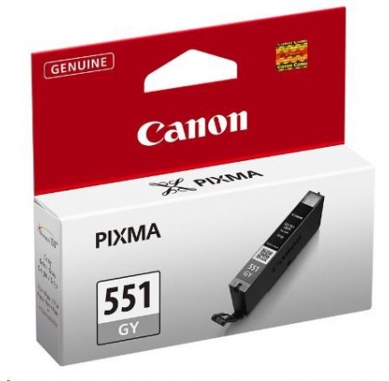 Canon CARTRIDGE PGI-551GY pro Pixma iP, Pixma iX, Pixma MG a Pixma MX 725, 8750, 5450, 5650, 6350, 6450, 6650 (126 str.)