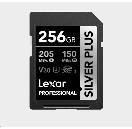 Lexar SDXC Professional SILVER Plus 1066x UHS-I/U3/A2/4K R205/W150 (V30) 256GB