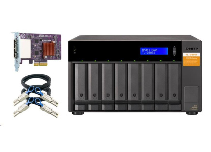 QNAP TL-D800S rozšiřující jednotka QNAP NAS s QXP-800eS-A1164 (8xSATA,2xSFF-8088) QNAP TL-D800S rozšiřující jednotka QNAP NAS s QXP-800eS-A1164 (8xSATA,2xSFF-8088)