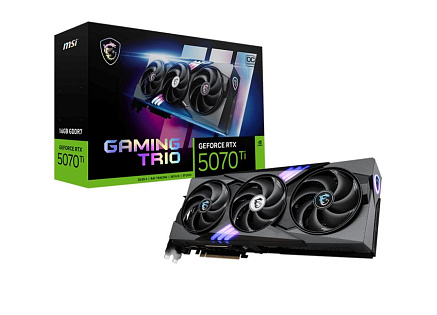 MSI VGA NVIDIA GeForce RTX 5070 Ti 16G GAMING TRIO OC, RTX 5070 Ti, 16GB GDDR7, 3xDP, 1xHDMI