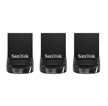 SanDisk Flash Disk 32GB Ultra Fit Flash Drive, USB 3.2, Černá, 3 Pack