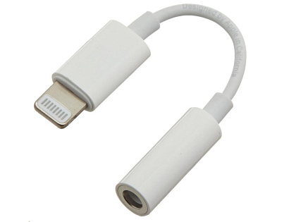 PREMIUMCORD Apple Lightning audio redukční kabel na 3.5 mm stereo jack/female, bílý