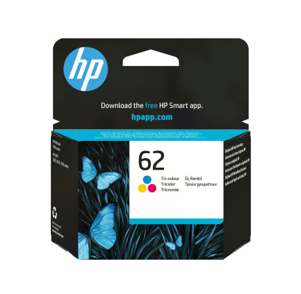HP 62 Tri-color Original Ink Cartridge (165 pages)