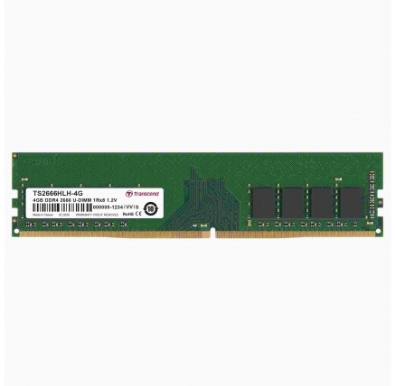 TRANSCEND DIMM DDR4 4GB 2666MHz 1Rx8 512Mx8 CL19 1.2V